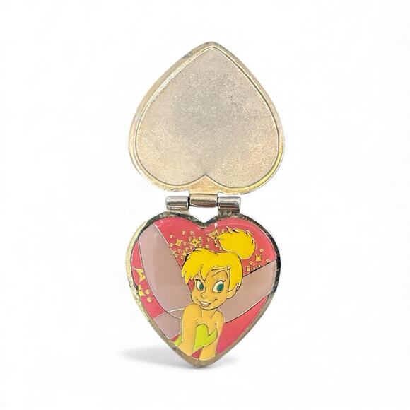 Disney's Tinker Bell Gold Tone Heart Locket Pin - Picture 2 of 4